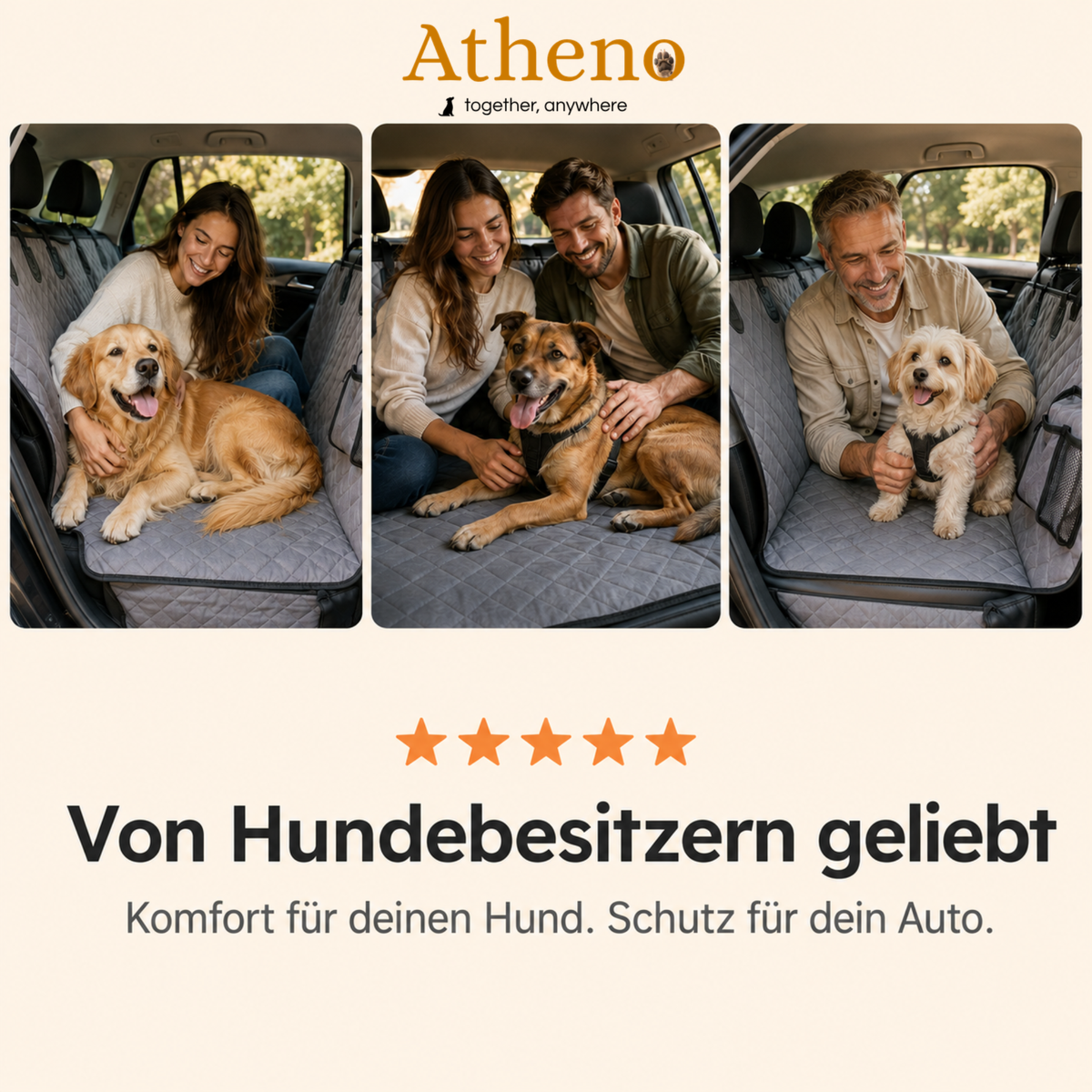 Atheno Premium-Hundesitzbezug
